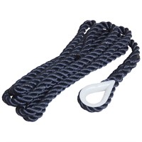 Robline förtöjning 3-slagen med kaus, Navy 14mm x 2,5m