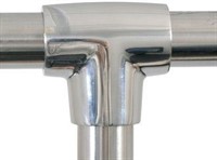 T-stycke Ø22mm - 90 grader RF stål