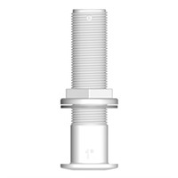 Trudesign Bordgenomföring lång, vit 1 1/4