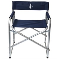 1852 Däckstol blå aluminium L50 x D42 x H74cm