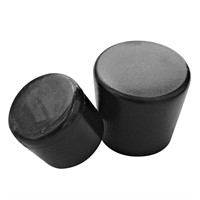 Ändplugg, utvändig, svart PVC till rör Ø25mm, 4 st.