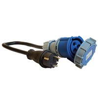 1852 CEE 220V hona IP67 til Schuko hane - 2.5mm2 kabel 0,5m