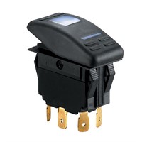 Kontakt 6-polig med LED (on) - off (on) 12 V max 15a