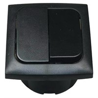 Strömbrytare dubbel 220V för infällning svart