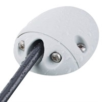 90° kabelgenomföring vit nylon 10-12 mm kabel
