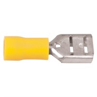 Flatstiftskontakt hona gul 6,4x0,8 mm 10 st