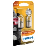 Philips kulglödlampa 12V 10W BA15S blister 2 stk