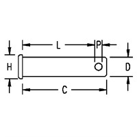 Ronstan riggbult 4,8 x 12,7 mm l-16 mm