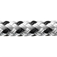 Robline Rio Förtöjningslina, 16mm vit/svart  - 1m