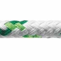 Robline Neptun 500 Skotlina, 12mm Vit/Grön  - 1 m