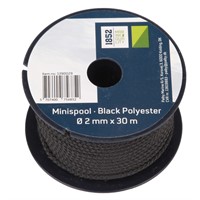 1852 Minirulle svart Polyester Ø2mm x 30m 18st/pkt