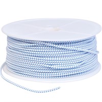 Elastisk lina vit/svart 8 mm - 100 m
