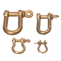 D-schackel mässing 6mm 2 st