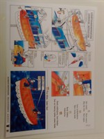 Sjösäkerhetsinstruktion för livbåt inplastad